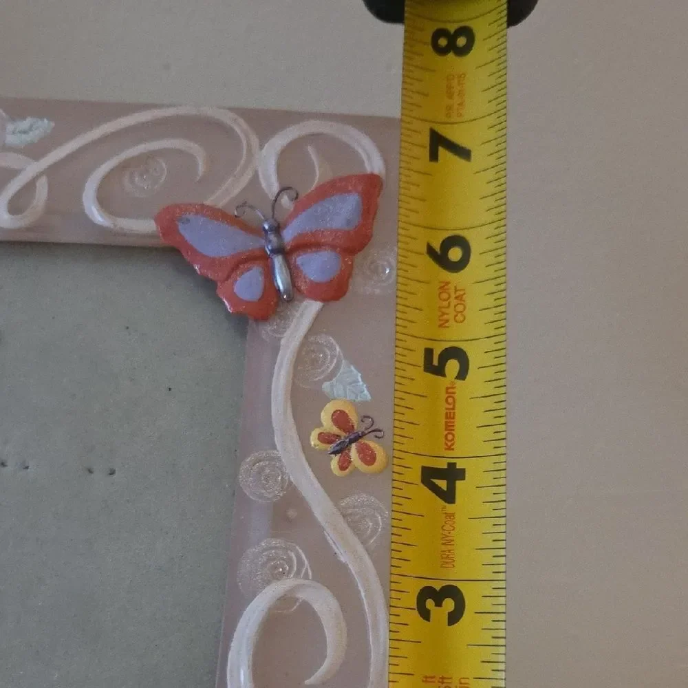 Butterfly Accented Pink Photo Frame